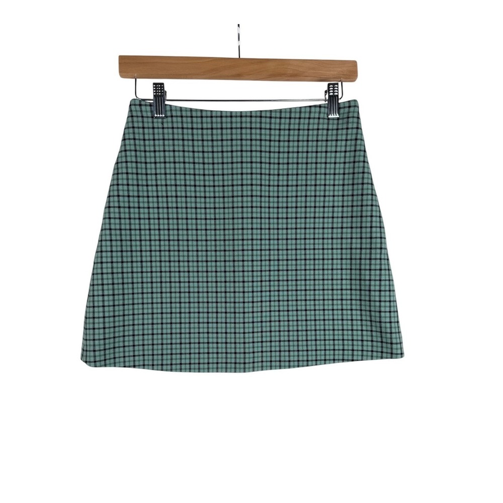 Wilfred Aritzia Plaid Classic Mini Skirt size 2 Green
